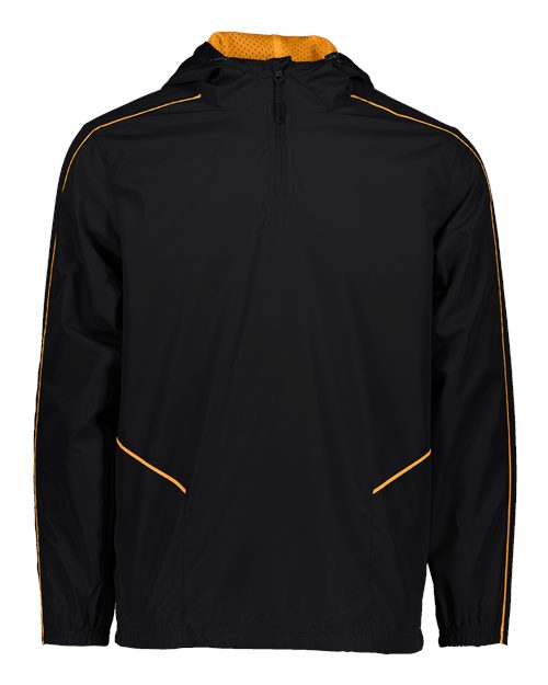 Men's Wizard Quarter-Zip Hooded Pullover - Black/ Light Gold