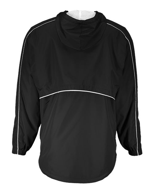 Men's Wizard Quarter-Zip Hooded Pullover - Black/ White