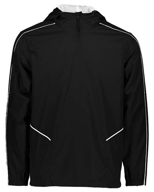 Men's Wizard Quarter-Zip Hooded Pullover - Black/ White