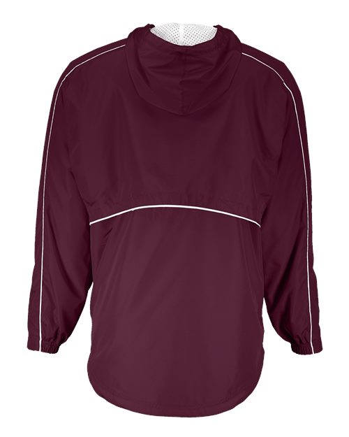 Men's Wizard Quarter-Zip Hooded Pullover - Maroon/ White