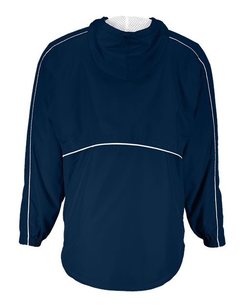Men's Wizard Quarter-Zip Hooded Pullover - Navy/ White