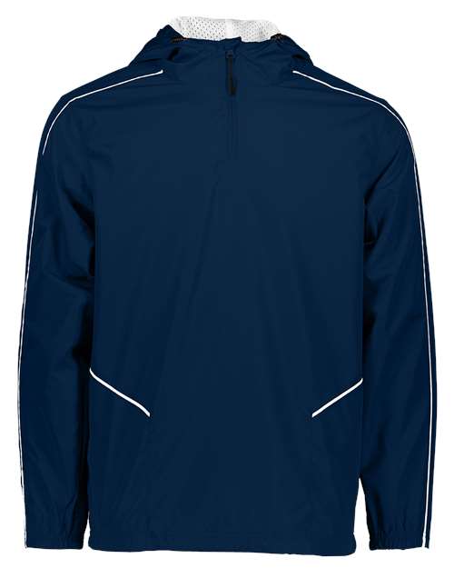 Men's Wizard Quarter-Zip Hooded Pullover - Navy/ White