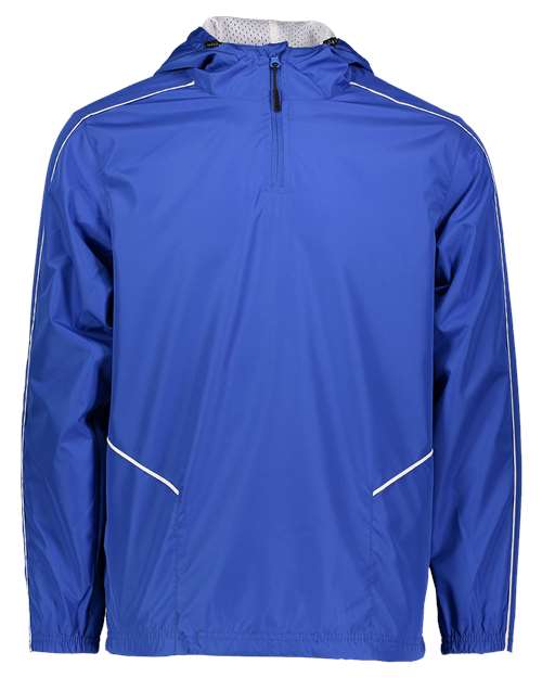 Men's Wizard Quarter-Zip Hooded Pullover - Royal/ White