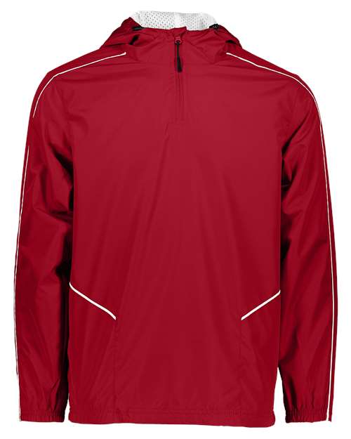 Men's Wizard Quarter-Zip Hooded Pullover - Scarlet/ White