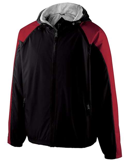 Men's Homefield Hooded Jacket - Black/ Scarlet