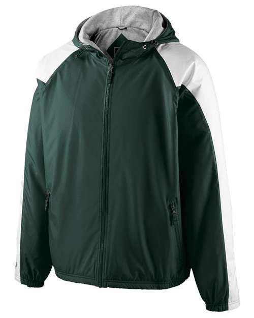 Men's Homefield Hooded Jacket - Dark Green/ White