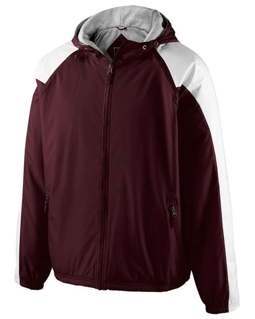 Men's Homefield Hooded Jacket - Maroon/ White