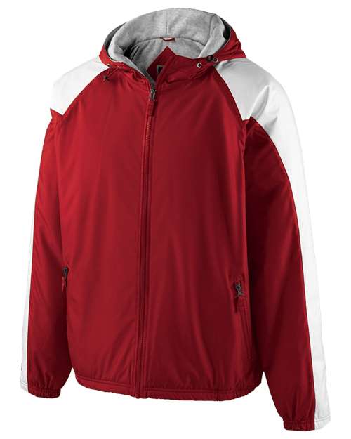 Men's Homefield Hooded Jacket - Scarlet/ White