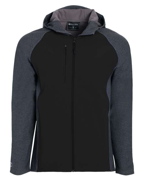 Men's Raider Hooded Soft Shell Jacket - Carbon Print/ Black