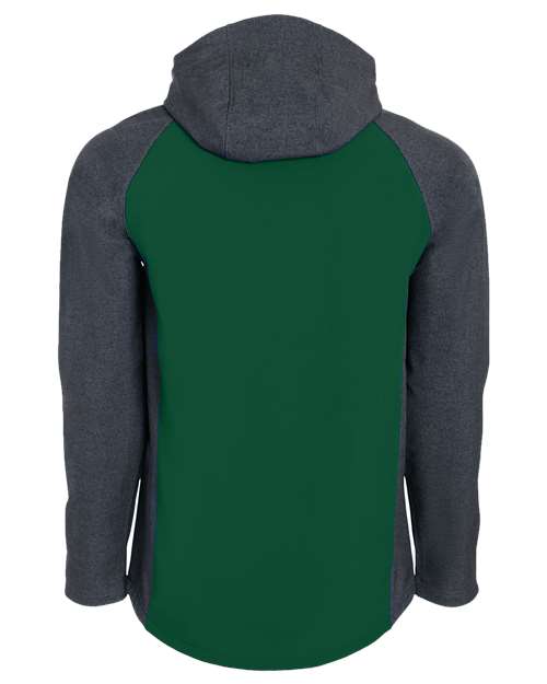 Men's Raider Hooded Soft Shell Jacket - Carbon Print/ Forest