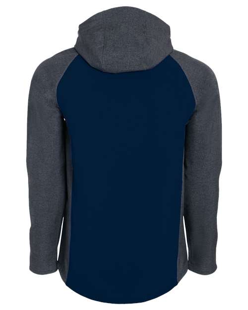 Men's Raider Hooded Soft Shell Jacket - Carbon Print/ Navy