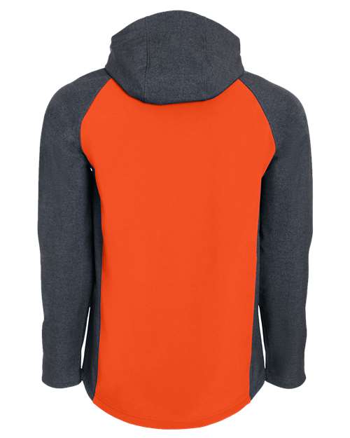 Men's Raider Hooded Soft Shell Jacket - Carbon Print/ Orange