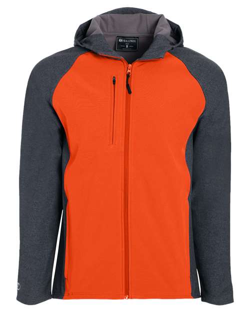 Men's Raider Hooded Soft Shell Jacket - Carbon Print/ Orange