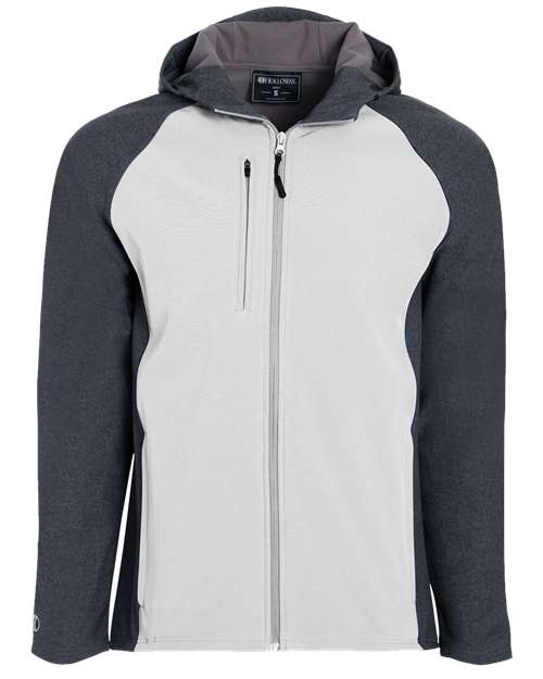 Men's Raider Hooded Soft Shell Jacket - Carbon Print/ White