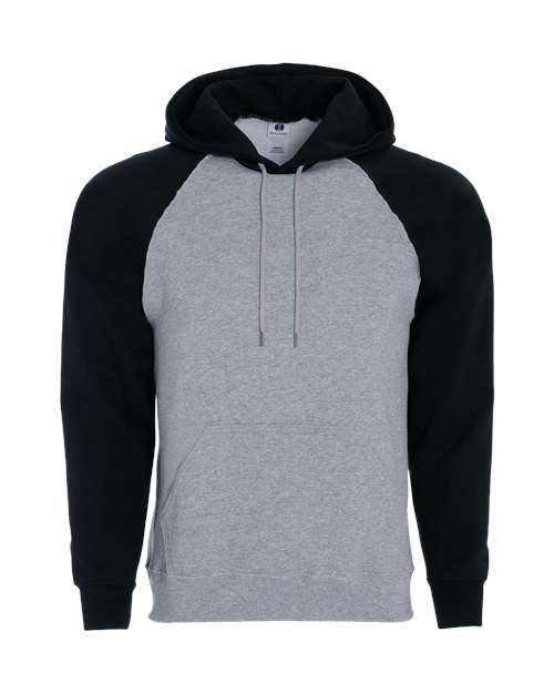 Men's Athletic Fleece Banner Hooded Sweatshirt - Athletic Heather/ Black