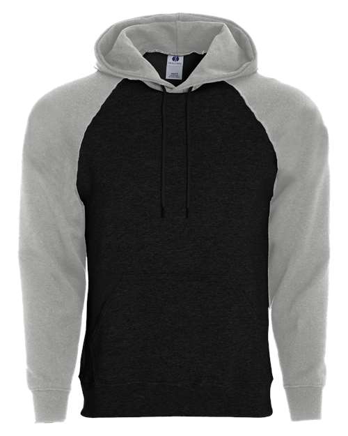 Men's Athletic Fleece Banner Hooded Sweatshirt - Black/ Athletic Heather