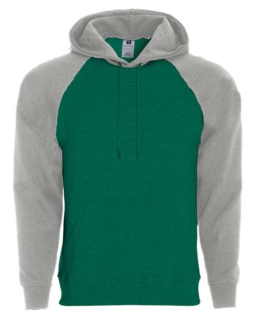 Men's Athletic Fleece Banner Hooded Sweatshirt - Dark Green/ Athletic Heather
