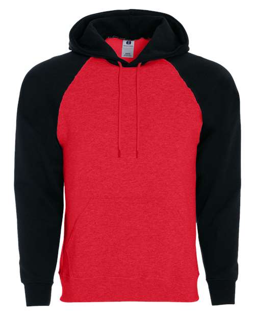 Men's Athletic Fleece Banner Hooded Sweatshirt - Red/ Black