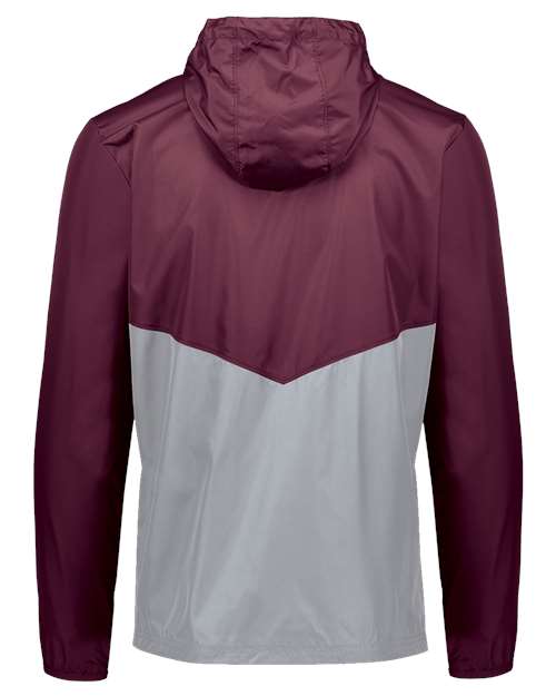 Men's Packable Quarter-Zip Jacket - Maroon/ Athletic Grey