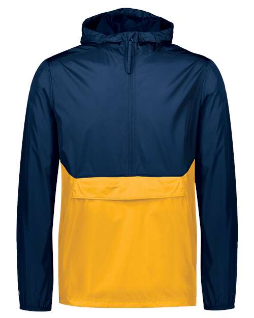 Men's Packable Quarter-Zip Jacket - Navy/ Gold