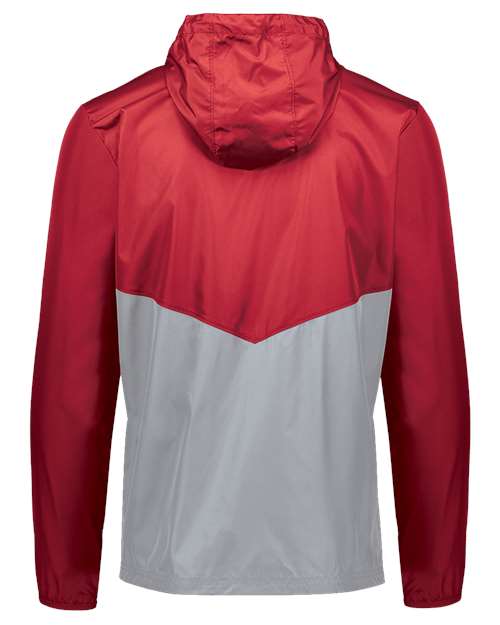 Men's Packable Quarter-Zip Jacket - Scarlet/ Athletic Grey
