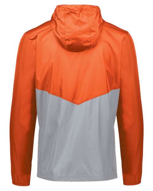 Men's Packable Quarter-Zip Jacket - Orange/ Athletic Grey