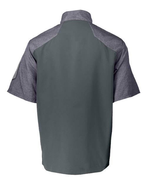Unisex Raider Short Sleeve Quarter-Zip Pullover - Carbon Print/ Graphite