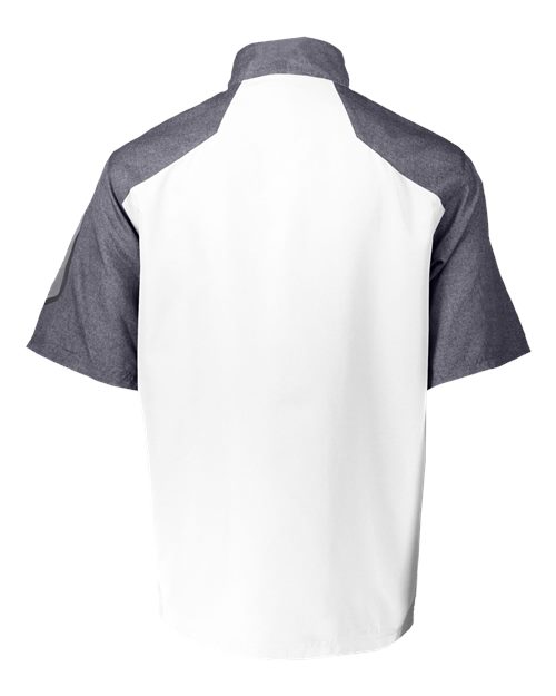 Unisex Raider Short Sleeve Quarter-Zip Pullover - Carbon Print/ White
