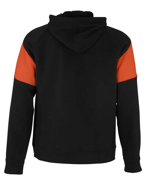 Unisex Athletic Fleece Prospect Hooded Sweatshirt - Black/ Orange