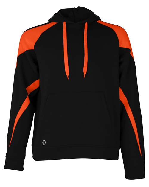 Unisex Athletic Fleece Prospect Hooded Sweatshirt - Black/ Orange