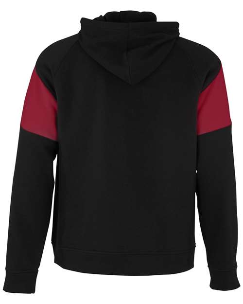 Unisex Athletic Fleece Prospect Hooded Sweatshirt - Black/ Scarlet