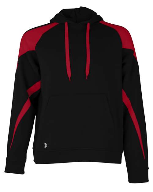 Unisex Athletic Fleece Prospect Hooded Sweatshirt - Black/ Scarlet