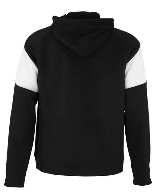 Unisex Athletic Fleece Prospect Hooded Sweatshirt - Black/ White
