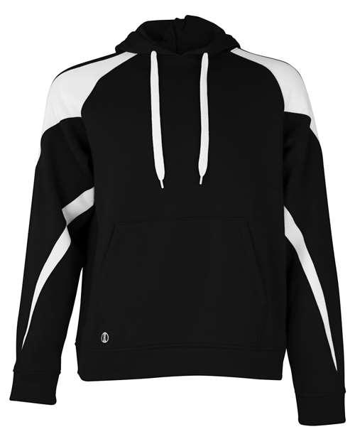 Unisex Athletic Fleece Prospect Hooded Sweatshirt - Black/ White