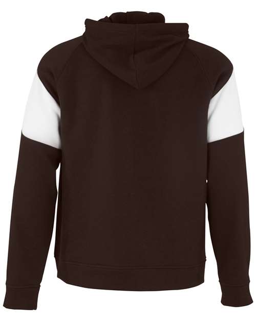 Unisex Athletic Fleece Prospect Hooded Sweatshirt - Brown/ White
