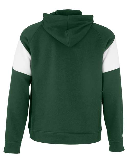 Unisex Athletic Fleece Prospect Hooded Sweatshirt - Forest/ White