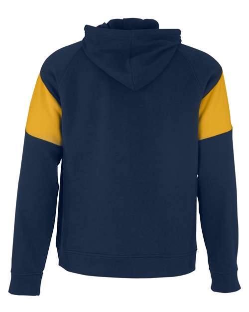 Unisex Athletic Fleece Prospect Hooded Sweatshirt - Navy/ Light Gold