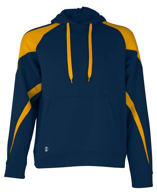 Unisex Athletic Fleece Prospect Hooded Sweatshirt - Navy/ Light Gold