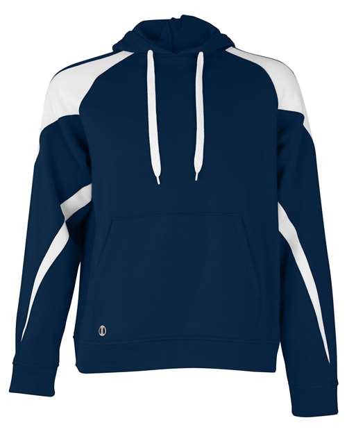 Unisex Athletic Fleece Prospect Hooded Sweatshirt - Navy/ White