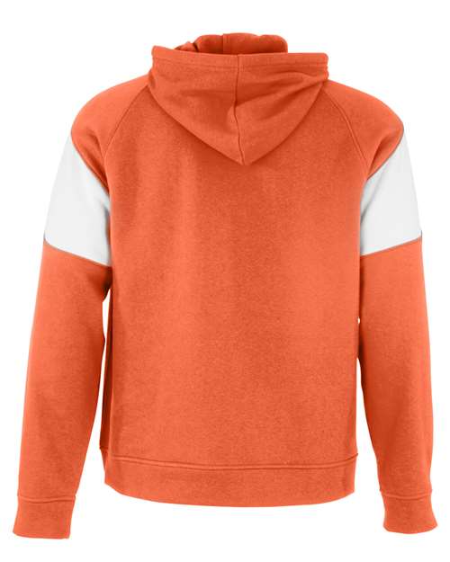 Unisex Athletic Fleece Prospect Hooded Sweatshirt - Orange/ White