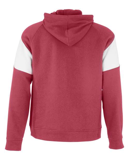 Unisex Athletic Fleece Prospect Hooded Sweatshirt - Scarlet/ White