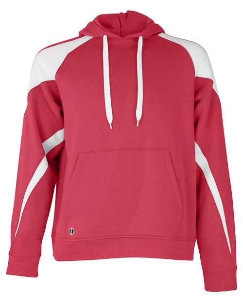 Unisex Athletic Fleece Prospect Hooded Sweatshirt - Scarlet/ White