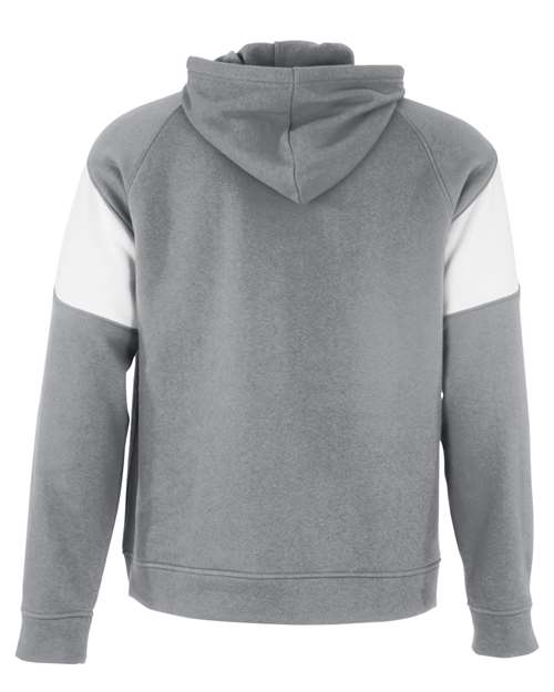 Unisex Athletic Fleece Prospect Hooded Sweatshirt - Charcoal Heather/ White