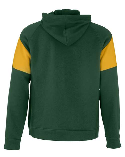 Unisex Athletic Fleece Prospect Hooded Sweatshirt - Forest/ Light Gold