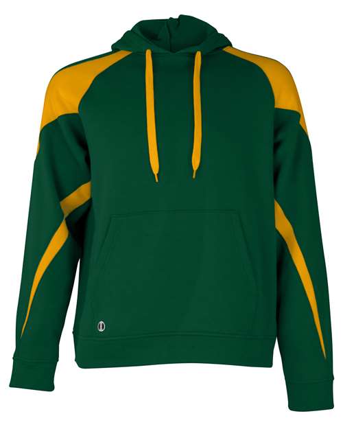 Unisex Athletic Fleece Prospect Hooded Sweatshirt - Forest/ Light Gold