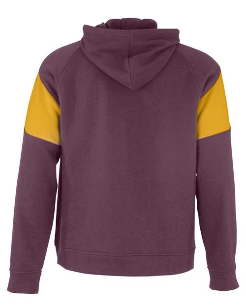 Unisex Athletic Fleece Prospect Hooded Sweatshirt - Maroon/ Light Gold