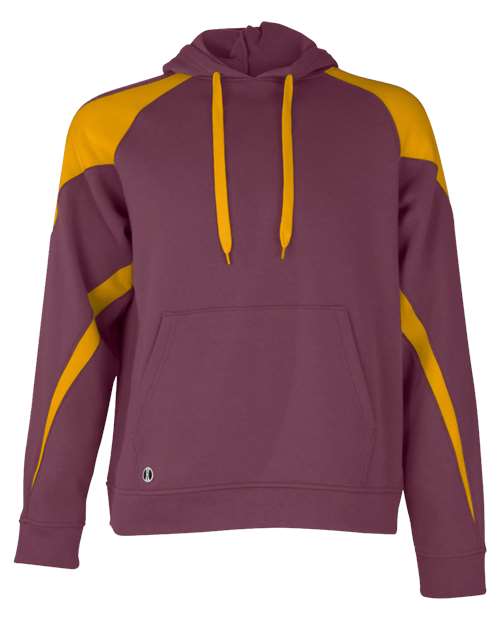 Unisex Athletic Fleece Prospect Hooded Sweatshirt - Maroon/ Light Gold