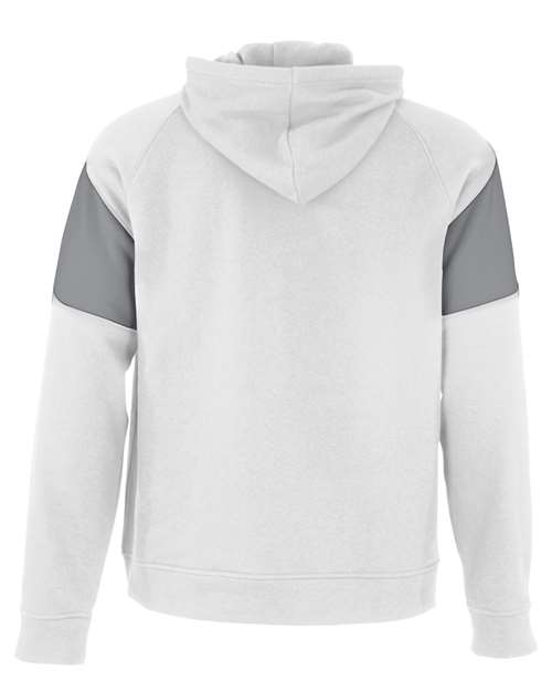 Unisex Athletic Fleece Prospect Hooded Sweatshirt - White/ Charcoal Heather