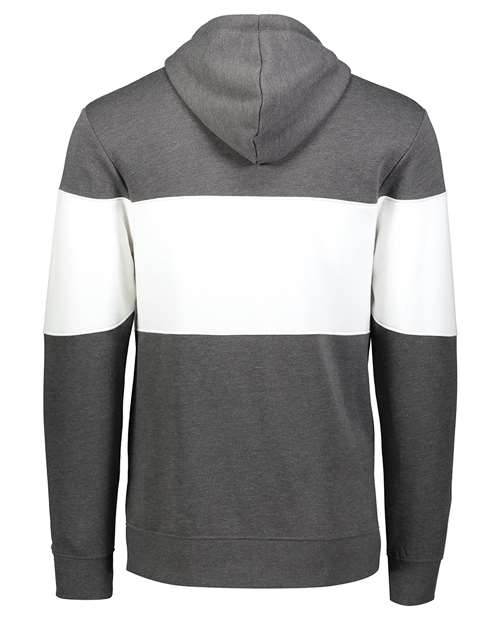 Men's All-American Fleece Colorblocked Hooded Sweatshirt - Carbon Heather/ White