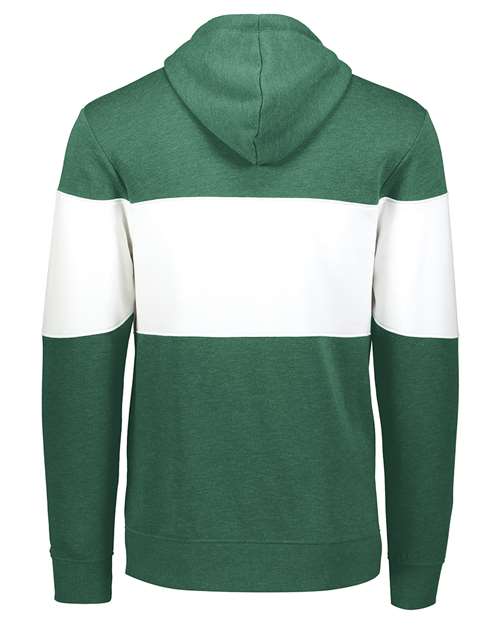 Men's All-American Fleece Colorblocked Hooded Sweatshirt - Dark Green Heather/ White